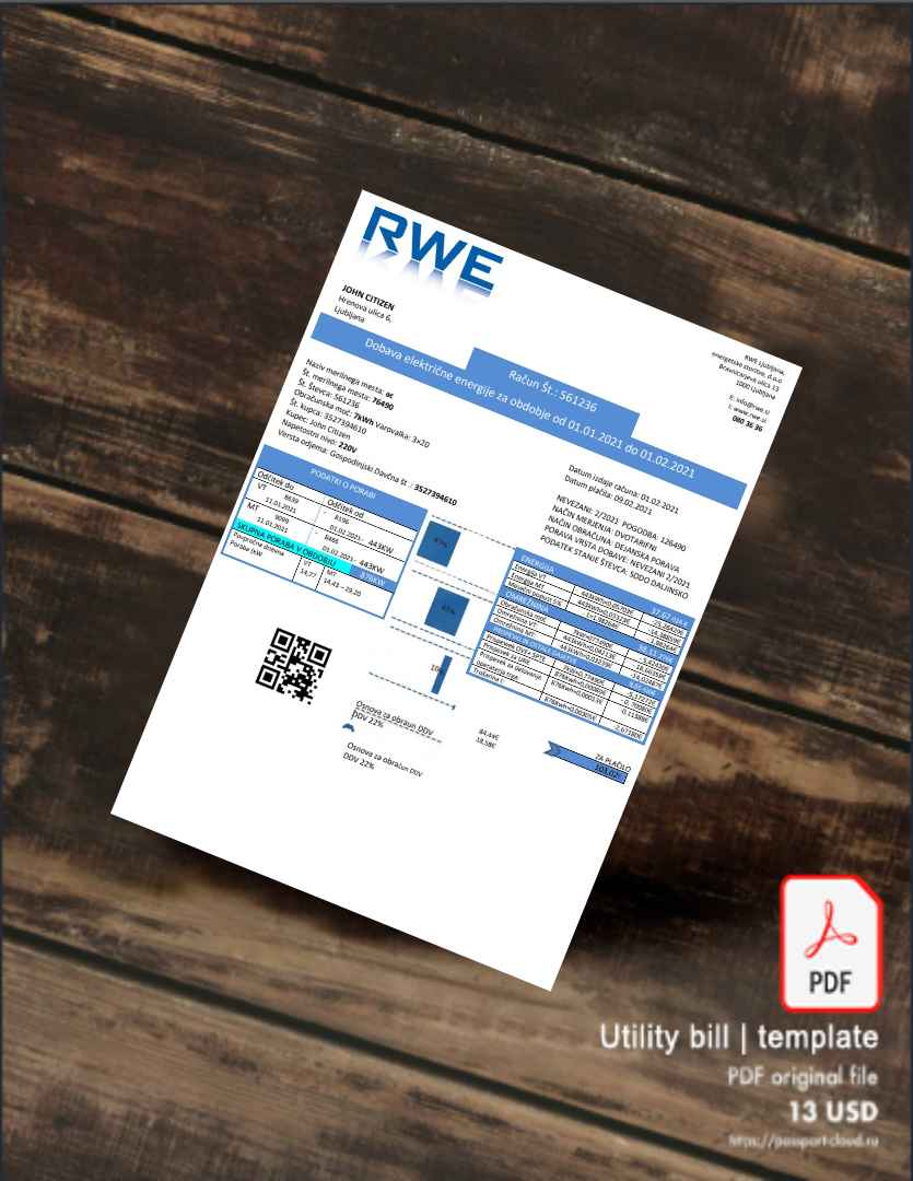 Utility bill | Albanian Power | Albania